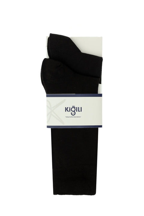 Medium Brown 2-Pack Plain Cotton Socks Set
