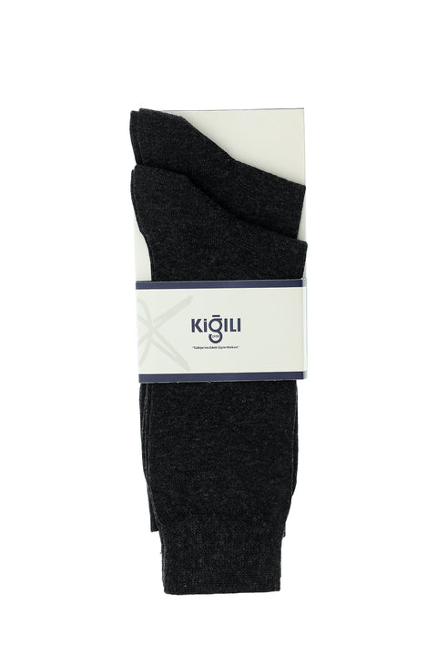 Light Anthracite Melange 2-Pack Plain Socks