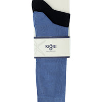 Dark Blue 2-Pack Plain Cotton Socks Set