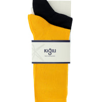 Neon Orange 2-Pack Plain Cotton Socks Set