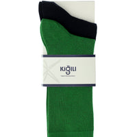 Mint Green 2-Pack Plain Cotton Socks Set