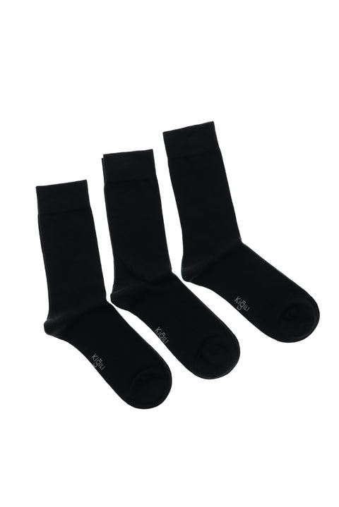 Black and Navy Blue 5-Pack Cotton Lycra Stretch Seamless Sock Set