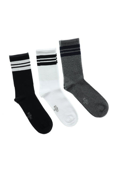 Colorful 3-Pack Long Men's Seamless Tennis Socks Set