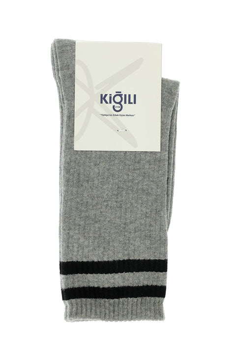 Dark Black 2-Pack Cotton Men's Tennis Socks Set