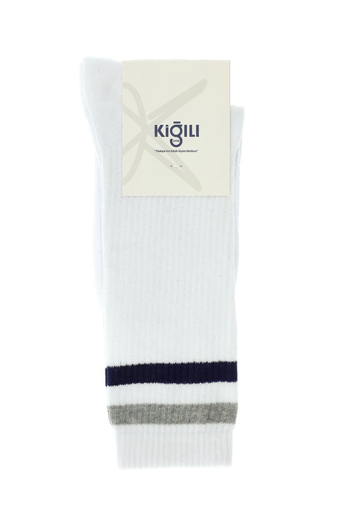 Off-White 2-Pack Cotton Men's Tennis Socks