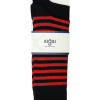 Black 2-Pack Striped Cotton Socks Set
