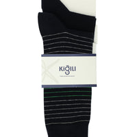 Light Navy Blue 2-Pack Striped Cotton Socks Set