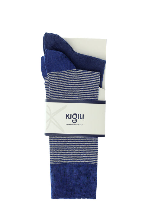 Indigo 2-Pack Cotton Striped Socks