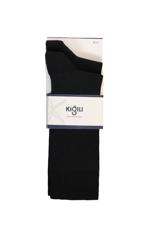 Light Black 2-Pack Cotton Lycra Stretch Patterned Sock Set