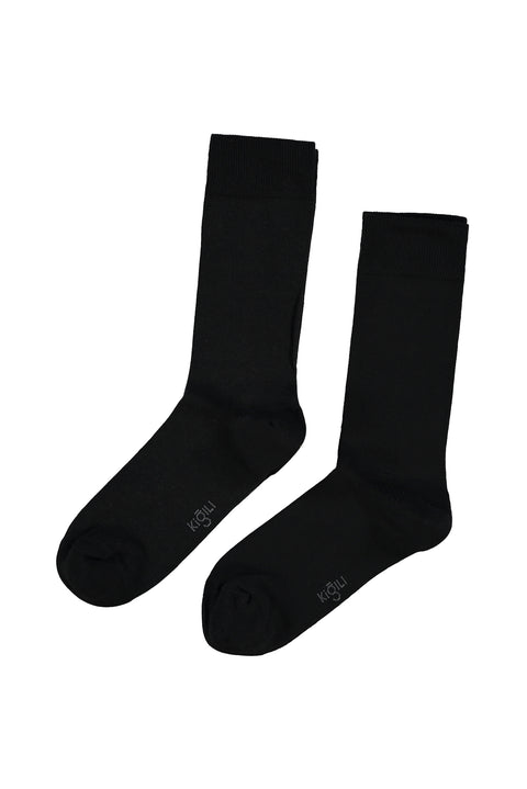 Light Black 2-Pack Cotton Lycra Stretch Patterned Sock Set