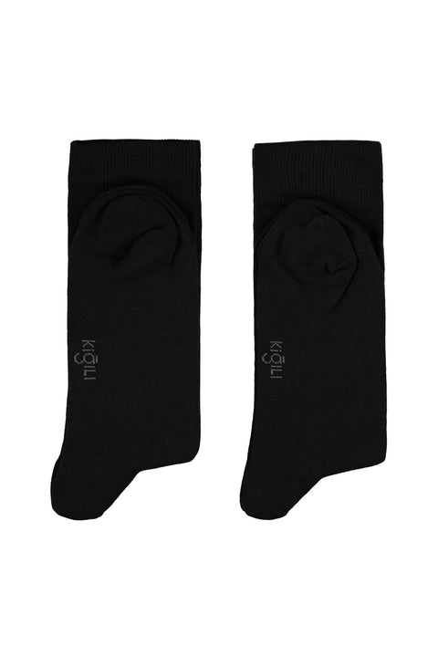 Light Black 2-Pack Cotton Lycra Stretch Patterned Sock Set