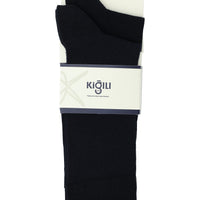 Dark Navy Blue 2-Pack Cotton Patterned Socks