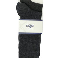 Dark Anthracite Melange 2-Pack Cotton Patterned Sock Set