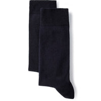 Medium Navy Blue 2-Pack Cotton Lycra Stretch Patterned Socks Set