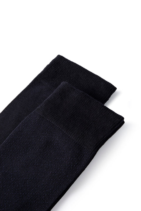 Medium Navy Blue 2-Pack Cotton Lycra Stretch Patterned Socks Set