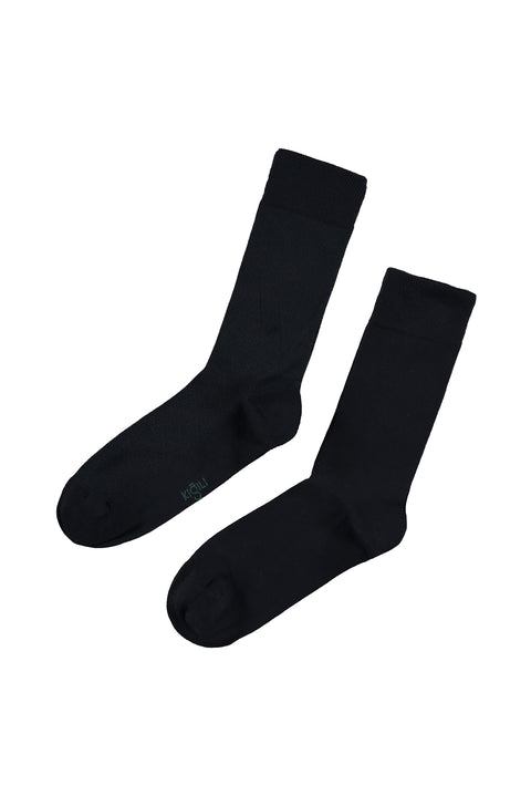 Dark Navy Blue 2-Pack Cotton Lycra Stretch Patterned Socks Set