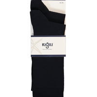 Dark Navy Blue 2-Pack Cotton Lycra Stretch Patterned Socks Set