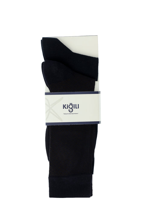 Light Navy Blue 2-Pack Cotton Patterned Sock Set