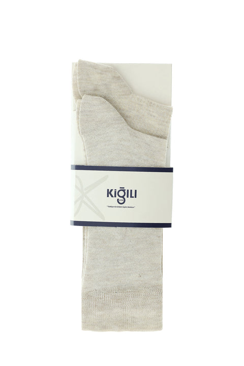 White 2-Pack Cotton Patterned Sock Set