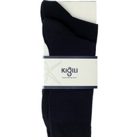 Navy Blue 2-Pack Cotton Patterned Socks