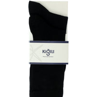 Black 2-Pack Cotton Patterned Socks