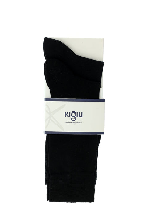 Black 2-Pack Cotton Patterned Socks
