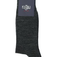 Medium Gray Melange Single Patterned Wool Socks