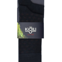 Koyu Lacivert 2'li Desenli Bambu Çorap Seti