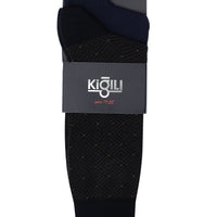 Medium Navy Blue 2-Pack Patterned Cotton Socks Set