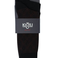 Black 2-Pack Patterned Cotton Socks Set