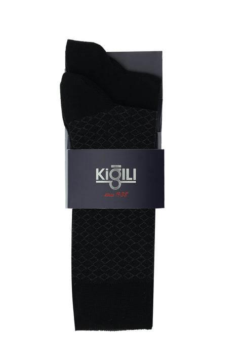 Light Black 2-Pack Patterned Cotton Sock Set