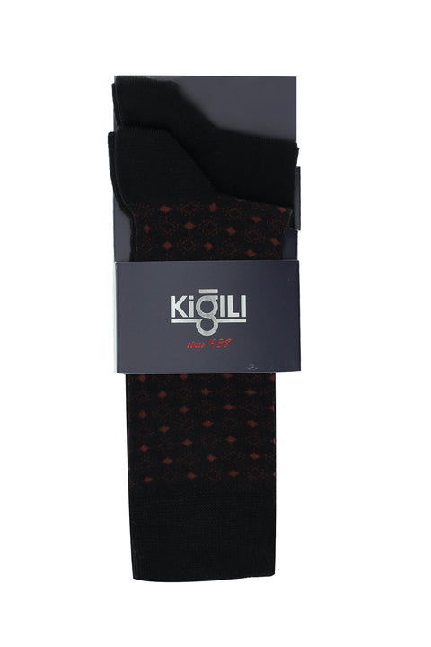 Light Black 2-Pack Patterned Cotton Sock Set