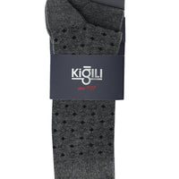 Medium Smoke Melange 2-Pack Patterned Cotton Socks