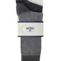 Medium Smoke Melange 2-Pack Patterned Cotton Socks