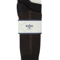 Medium Brown 2-Pack Patterned Cotton Socks Set