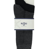 Light Anthracite Melange 2-Pack Patterned Cotton Socks Set