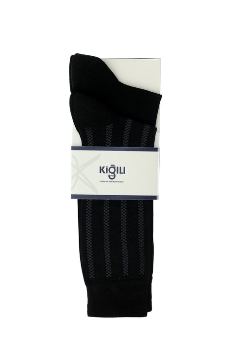 Light Black 2-Pack Cotton Patterned Sock Set