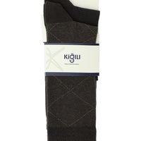 Dark Brown 2-Pack Cotton Patterned Socks