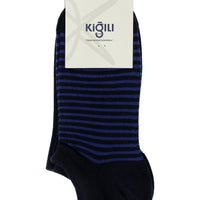 Navy Blue 2-Pack Cotton Striped Sports Socks Set