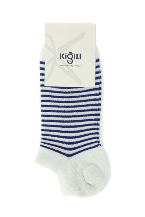 White 2-Pack Cotton Striped Sports Socks Set
