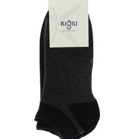 Black 2-Pack Cotton Patterned Sports Socks Set