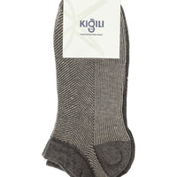 Medium Brown Melange 2-Pack Cotton Patterned Sports Socks Set