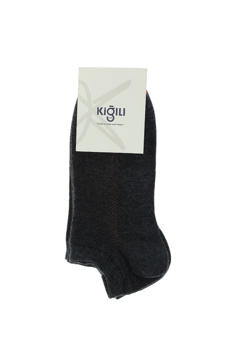 Medium Anthracite Melange 2-Piece Booties Socks