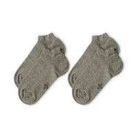 Medium Grey Melange 2-Pack Plain Cotton Sports Socks Set