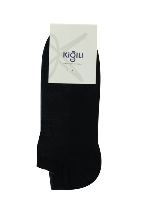 Black 2-Pack Plain Cotton Sports Socks Set