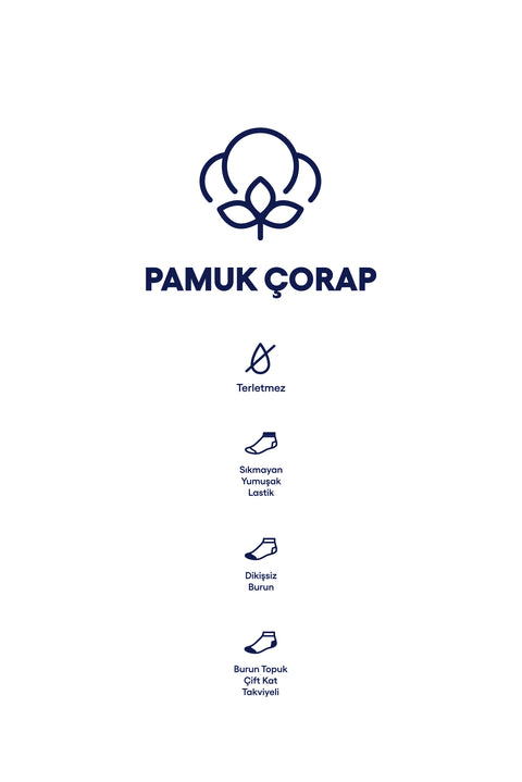 Navy Blue 2-Pack Plain Cotton Sports Socks Set
