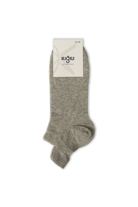 Light Grey Melange 2-Pack Cotton Sports Socks Set