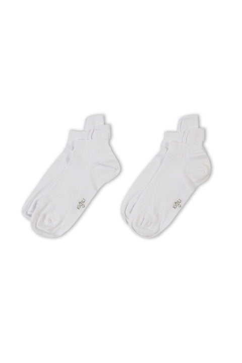 White 2-Pack Cotton Sports Socks Set