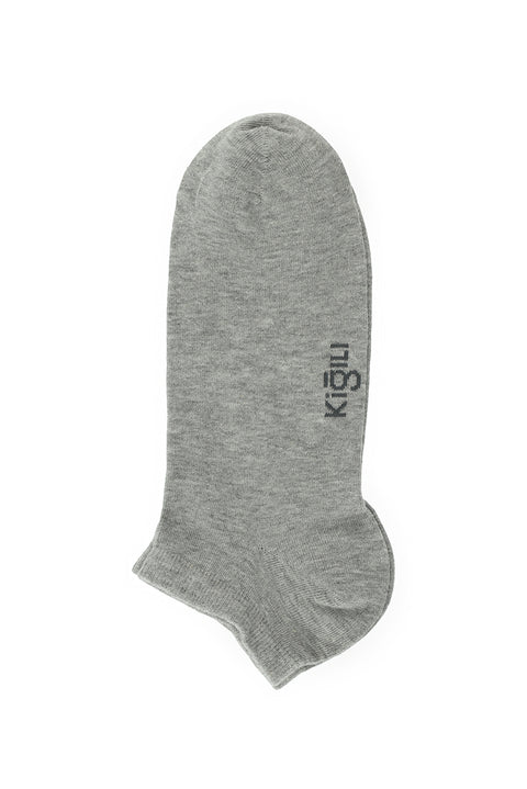Mid Grey 5-Pack Plain Cotton Sports Socks Set
