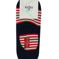 Navy Blue 2-Pack Patterned Loafer Cotton Socks Set